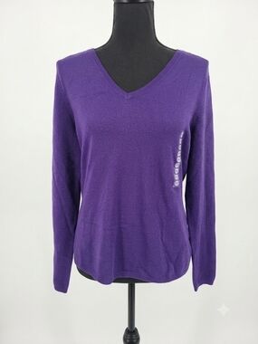 EVIE Purple V-Neck Women's Sweater